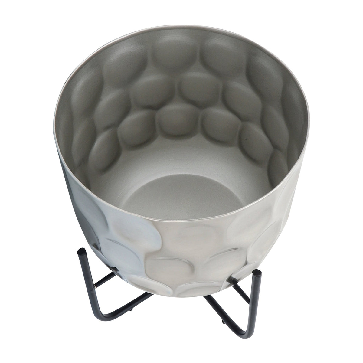 S/2 METAL 12/15" HAMMERED PLANTER, SILVER Outdoor Planters| Sagebrook Home