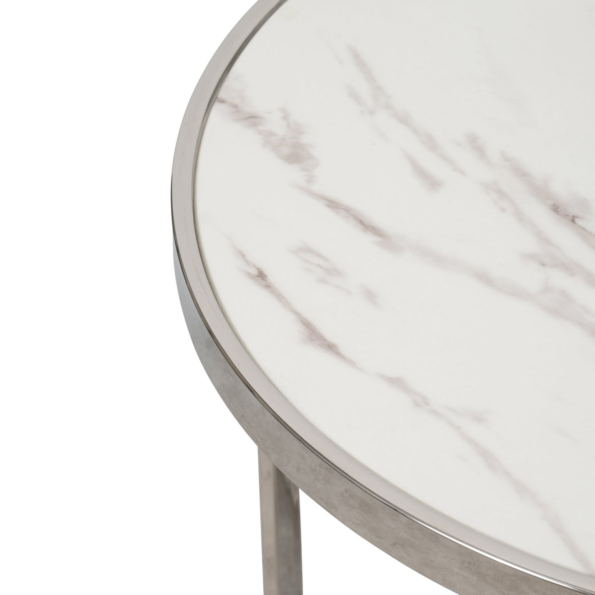 S/2 METAL ROUND SIDE TABLE, SILVER Accent & End Tables| Sagebrook Home