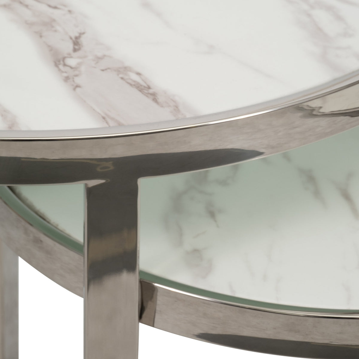 S/2 METAL ROUND SIDE TABLE, SILVER Accent & End Tables| Sagebrook Home