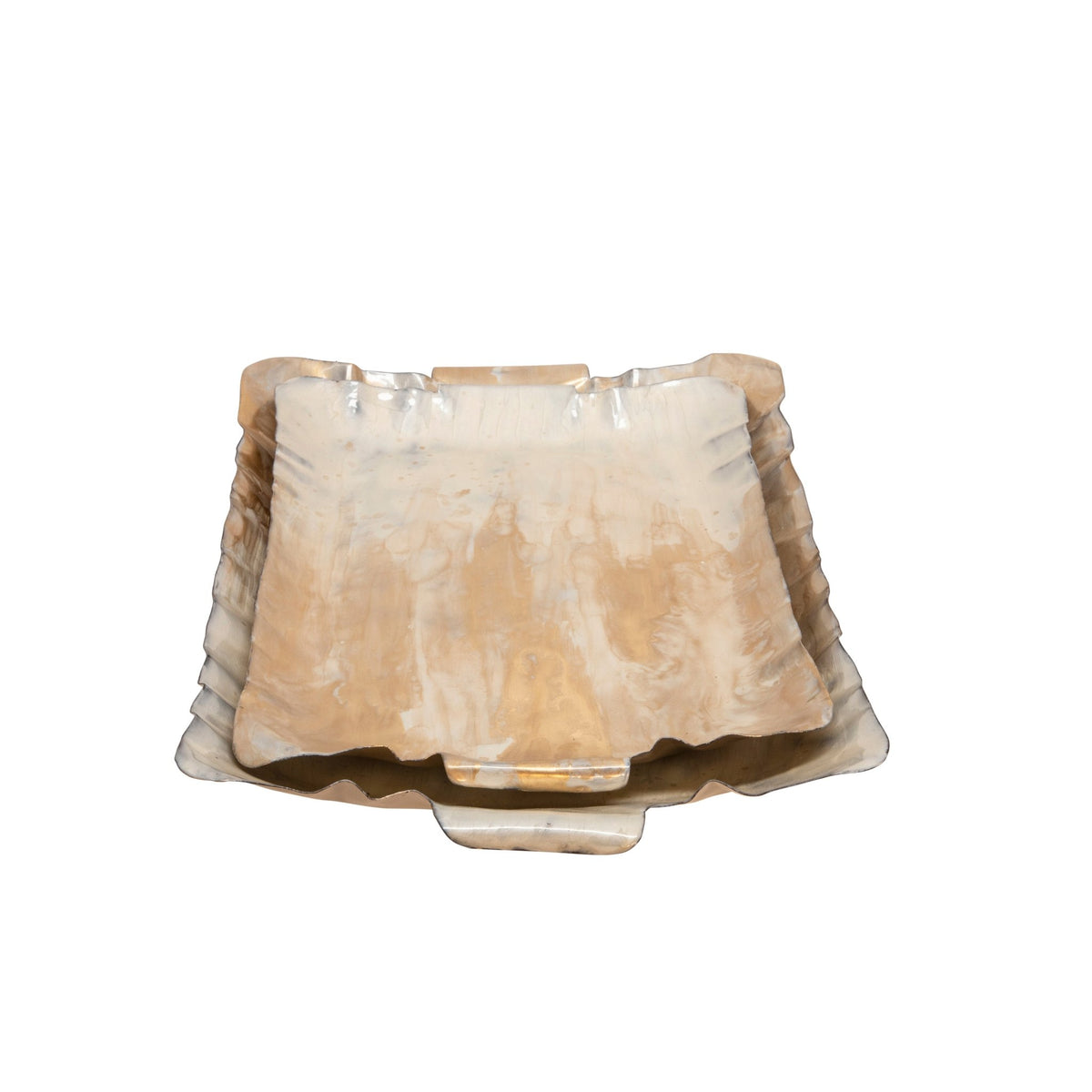 S/2 METAL TRAYS, CREAM Tray| Sagebrook Home