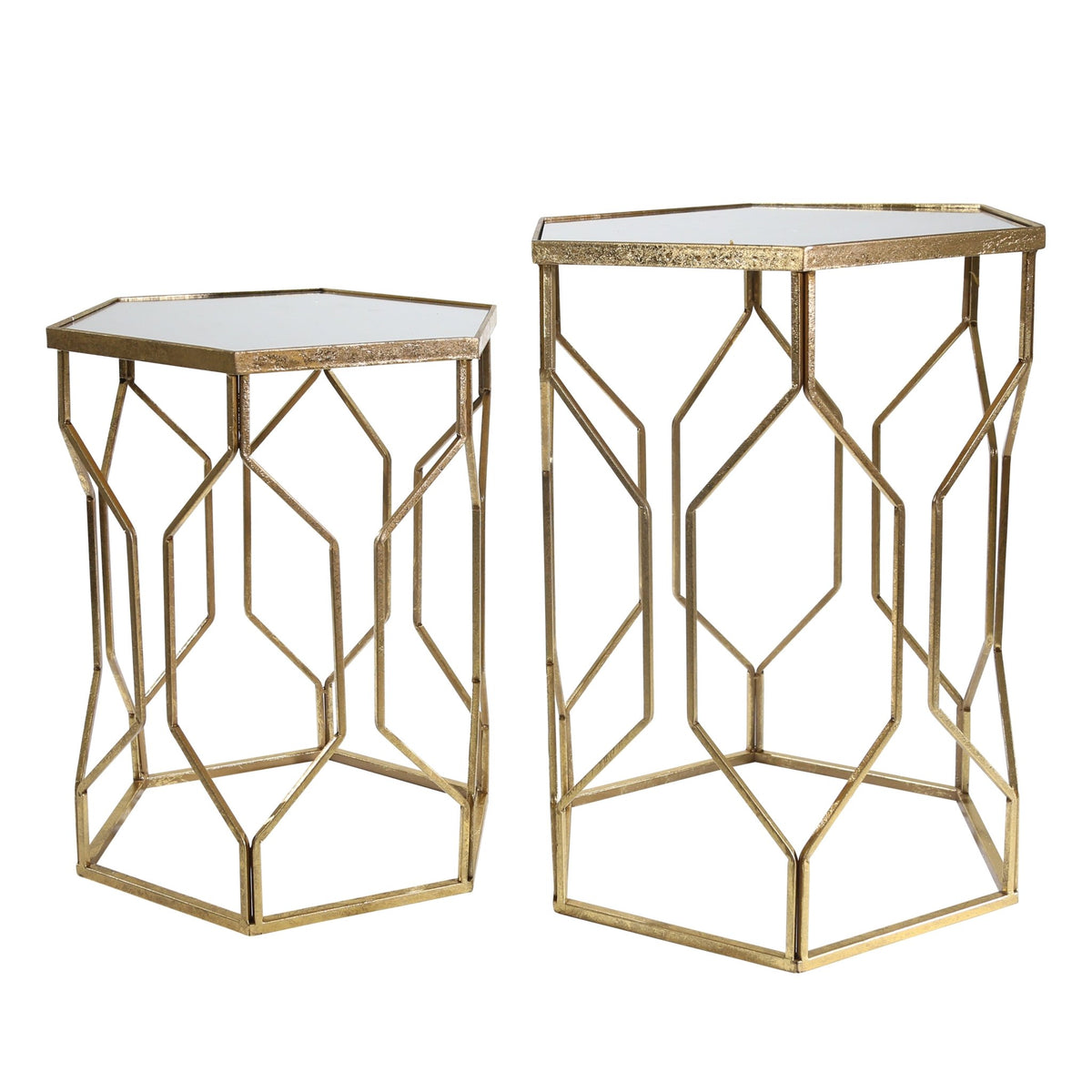 S/2 MIRRORED ACCENT TABLE Accent & End Tables| Sagebrook Home