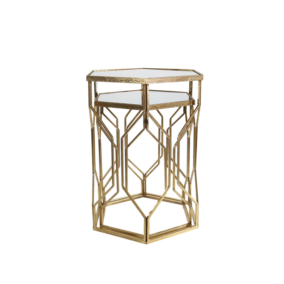 S/2 MIRRORED ACCENT TABLE Accent & End Tables| Sagebrook Home