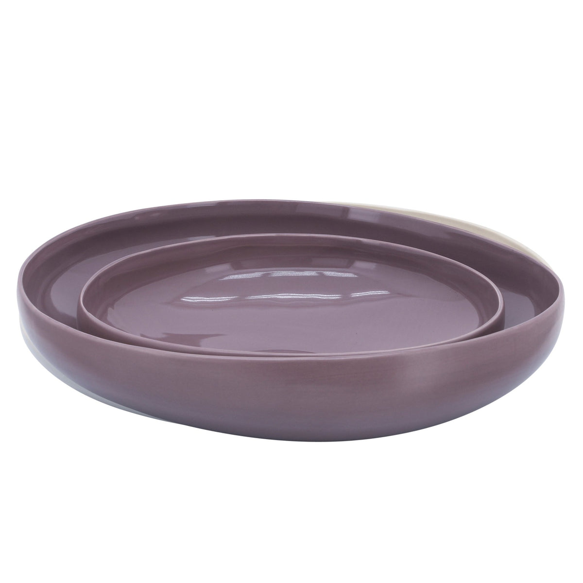 S/2 ORGANIC BOWLS 12/15", BEIGE Bowl| Sagebrook Home