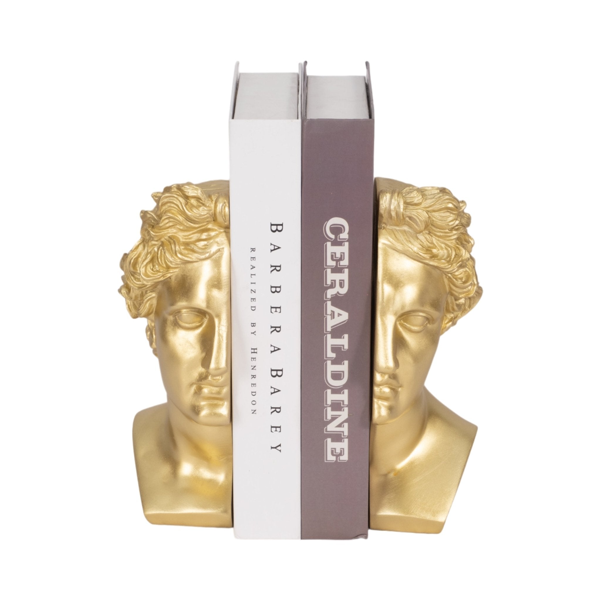 S/2 Resin, 9" Greek Goddess Bookends, Gold Table Decors| Sagebrook Home