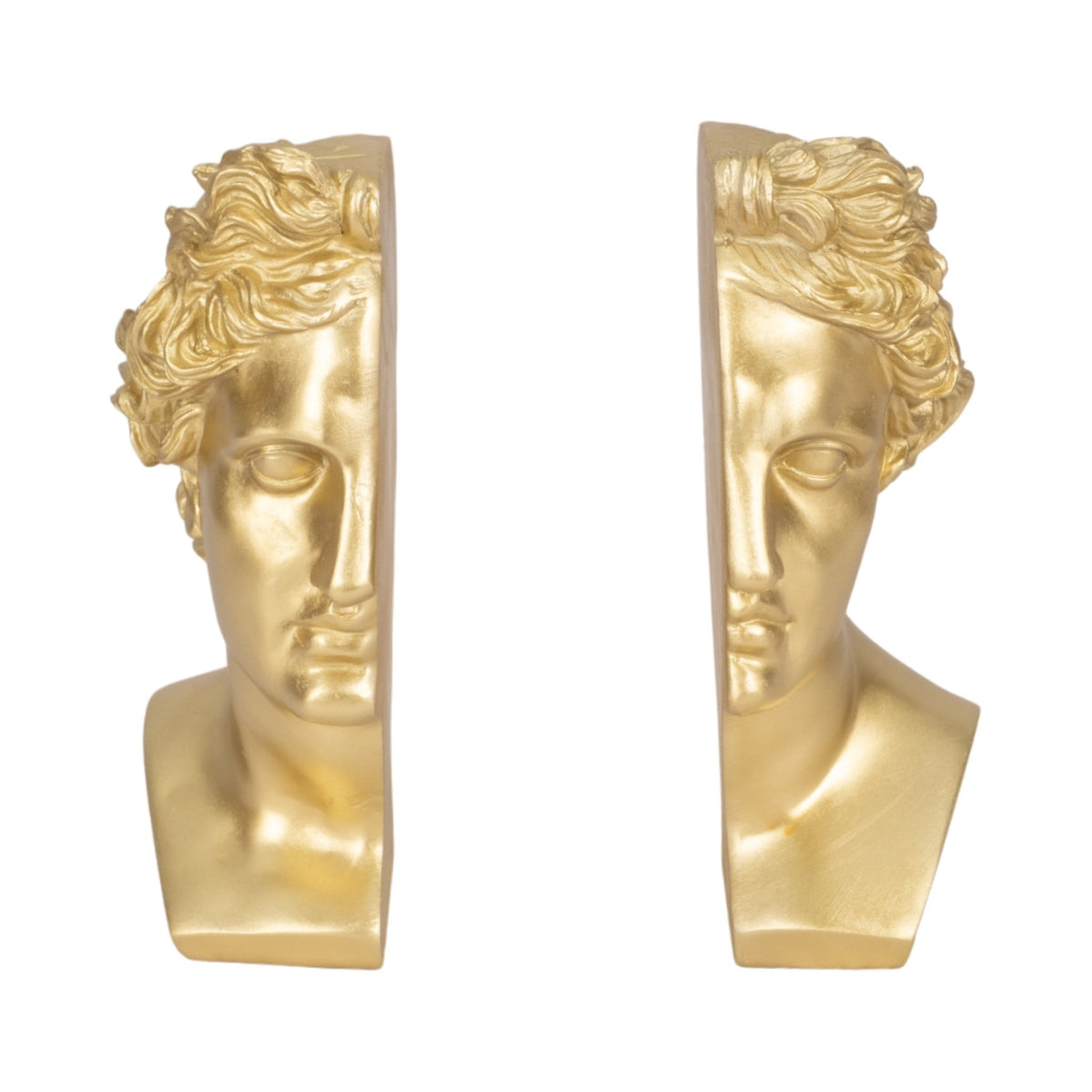 S/2 Resin, 9" Greek Goddess Bookends, Gold Table Decors| Sagebrook Home