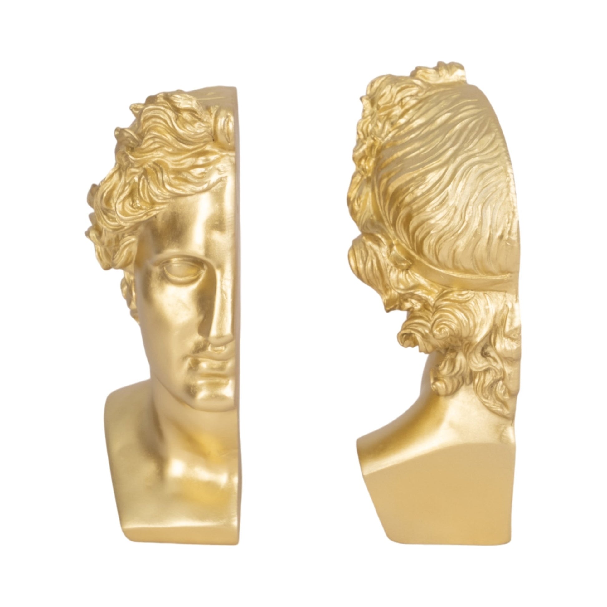 S/2 Resin, 9" Greek Goddess Bookends, Gold Table Decors| Sagebrook Home