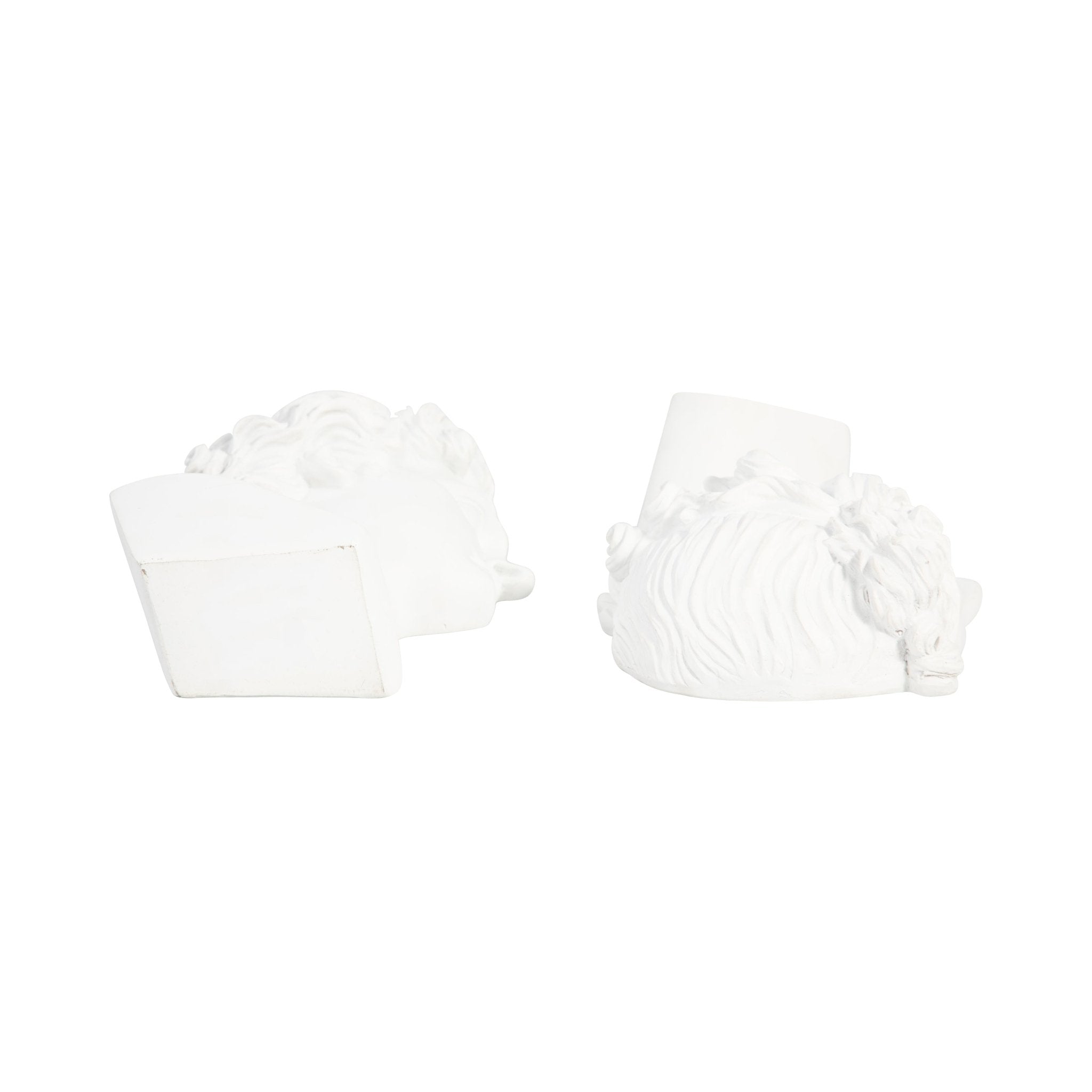 S/2 Resin, 9" Greek Goddess Bookends, White Table Decors| Sagebrook Home