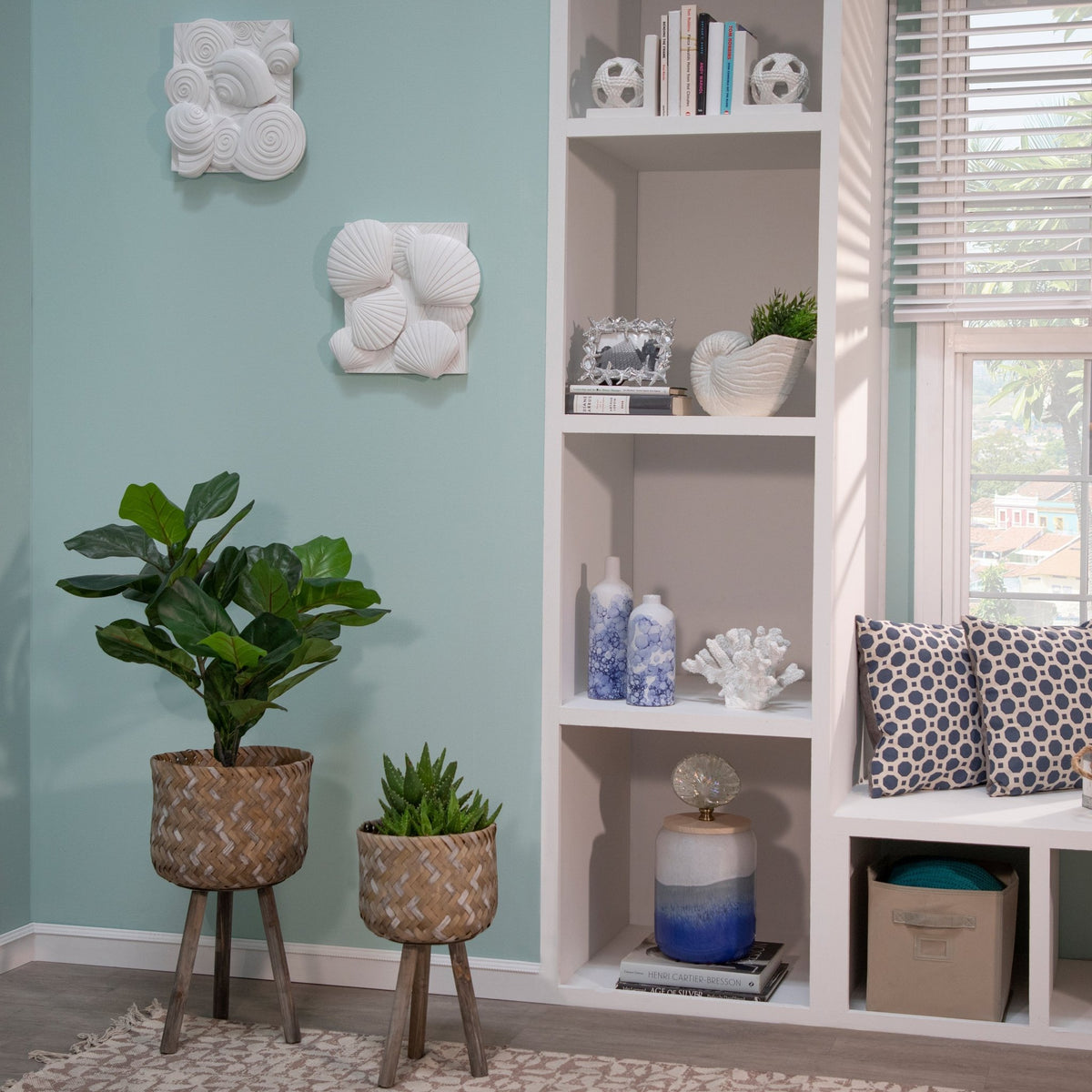 S/2 RESIN SEA SHELL WALL DECOR, WHITE Wall Decors| Sagebrook Home