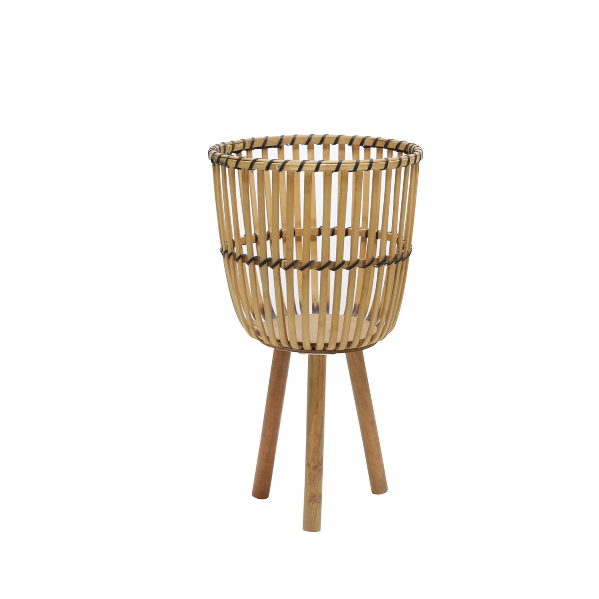 S/2 WICKER FOOTED PLANTERS 10/12", NATURAL Outdoor Planters| Sagebrook Home