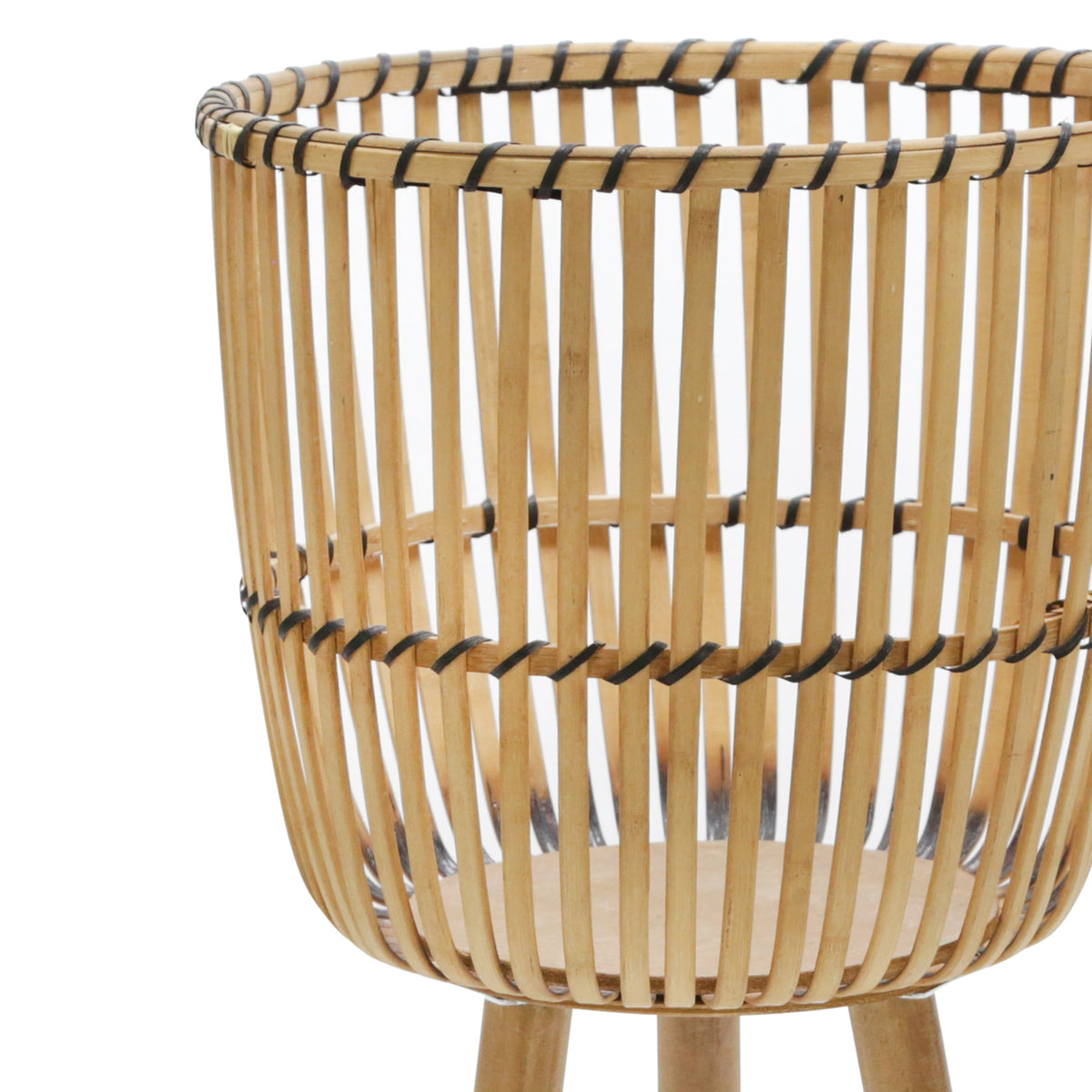 S/2 WICKER FOOTED PLANTERS 10/12", NATURAL Outdoor Planters| Sagebrook Home