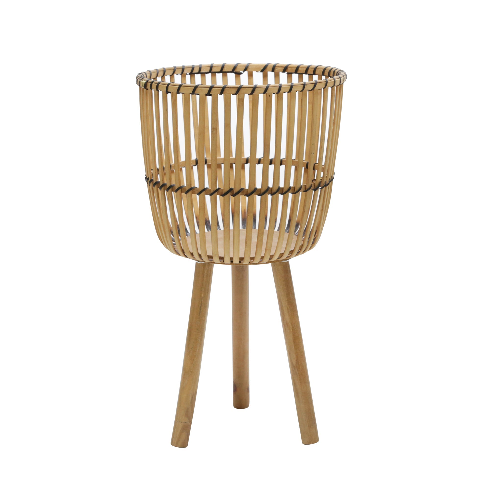 S/2 WICKER FOOTED PLANTERS 10/12", NATURAL Outdoor Planters| Sagebrook Home