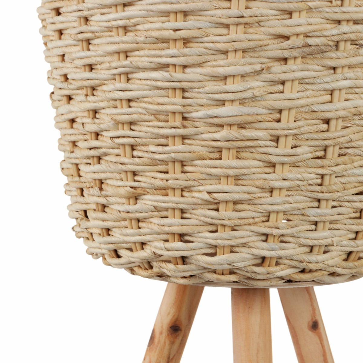 S/2 WICKER FOOTED PLANTERS, WHITE Outdoor Planters| Sagebrook Home