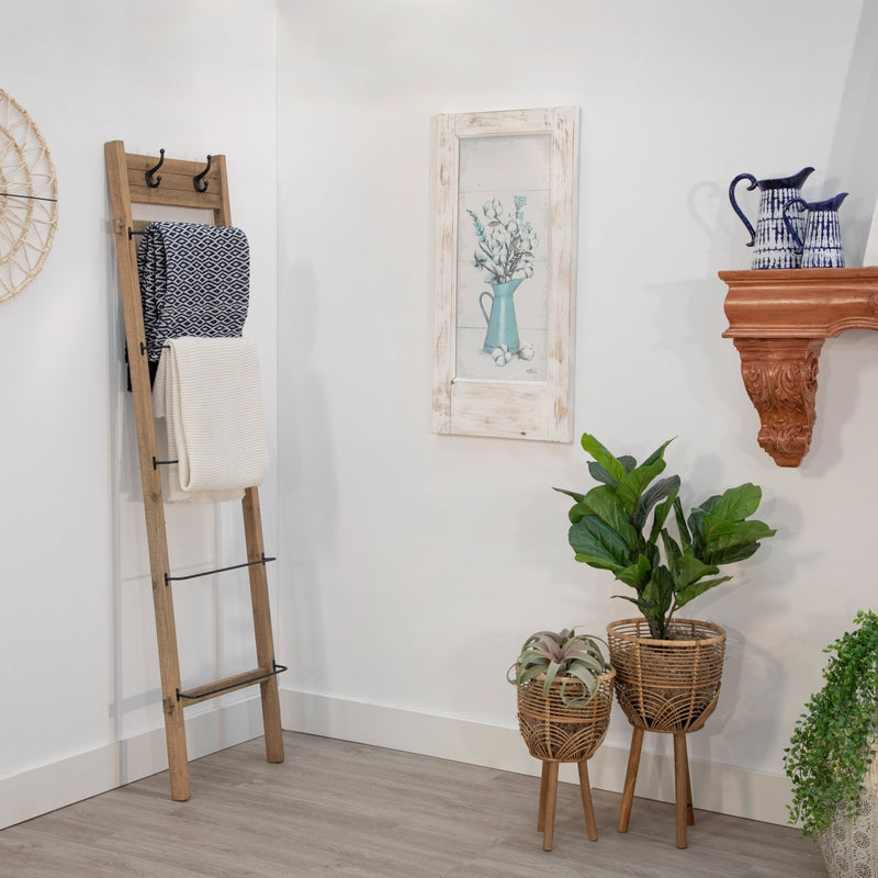 S/2 WICKER PLANTERS 10/12", NATURAL - Al Rugaib Furniture