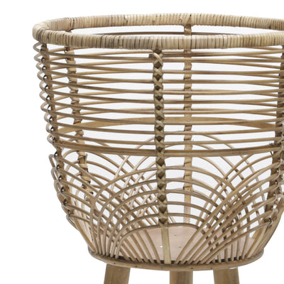 S/2 WICKER PLANTERS 10/12", NATURAL - Al Rugaib Furniture