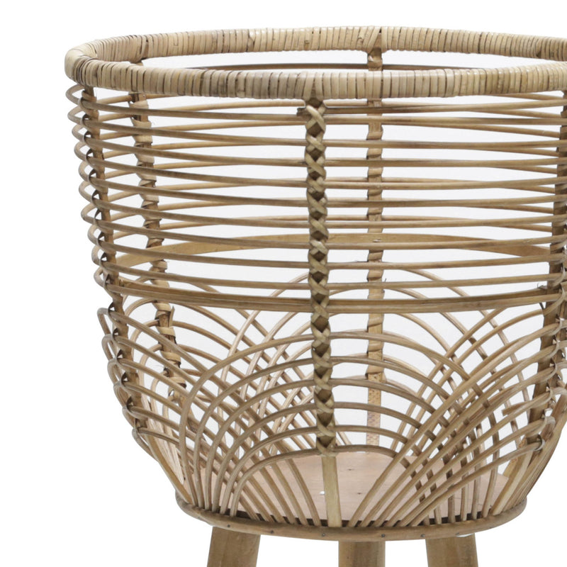 S/2 WICKER PLANTERS 10/12", NATURAL - Al Rugaib Furniture