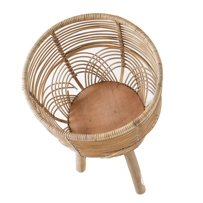 S/2 WICKER PLANTERS 10/12", NATURAL - Al Rugaib Furniture