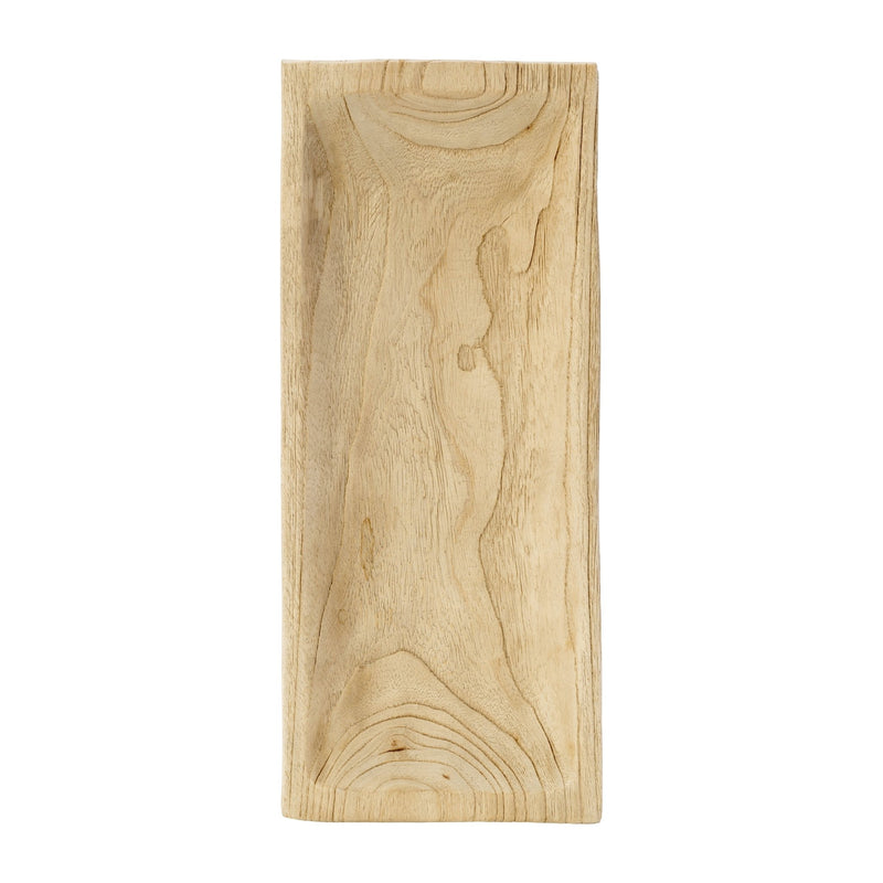 S/2 WOOD 15/20" RECTANGULAR TRAY, NATURAL - Al Rugaib Furniture