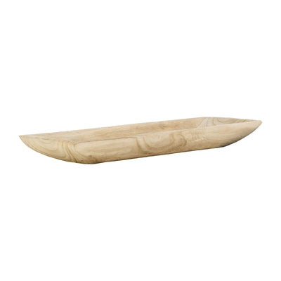 S/2 WOOD 15/20" RECTANGULAR TRAY, NATURAL - Al Rugaib Furniture