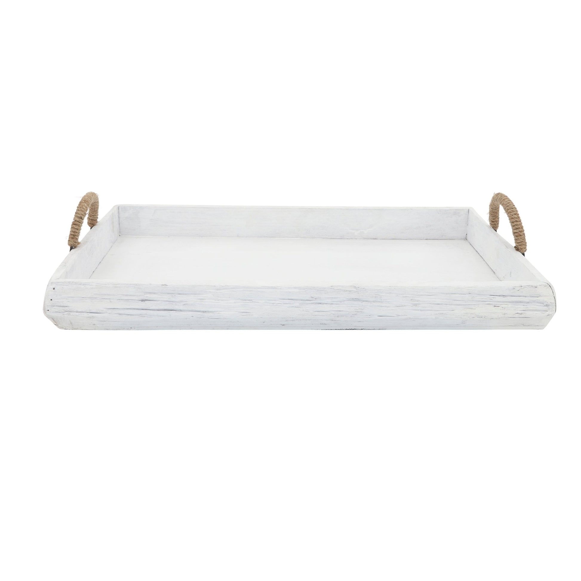 S/2 Wood Trays, White Wash Tray| Sagebrook Home