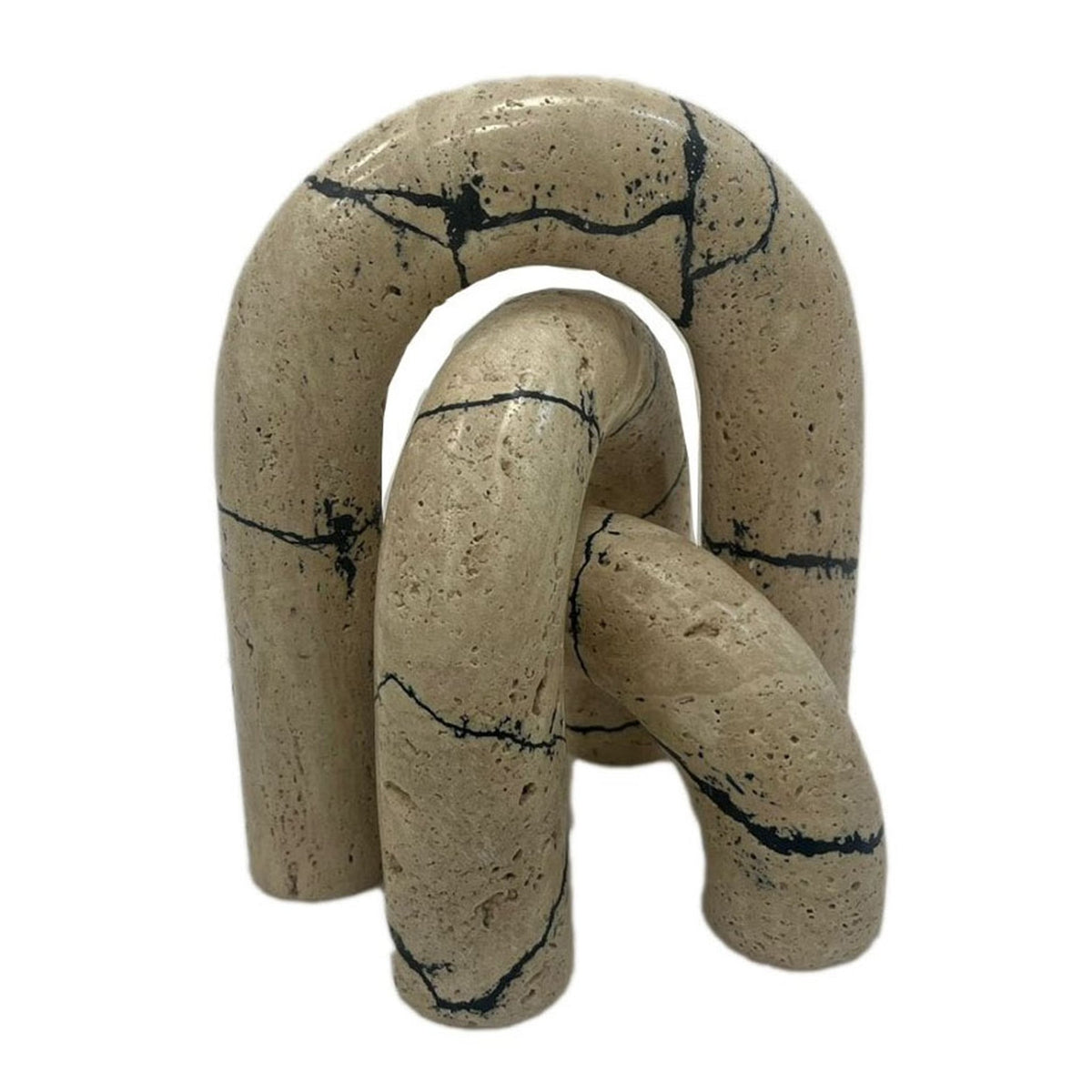 S/3 10" Gorda Crackle Travertine Arches Table Decors| Sagebrook Home