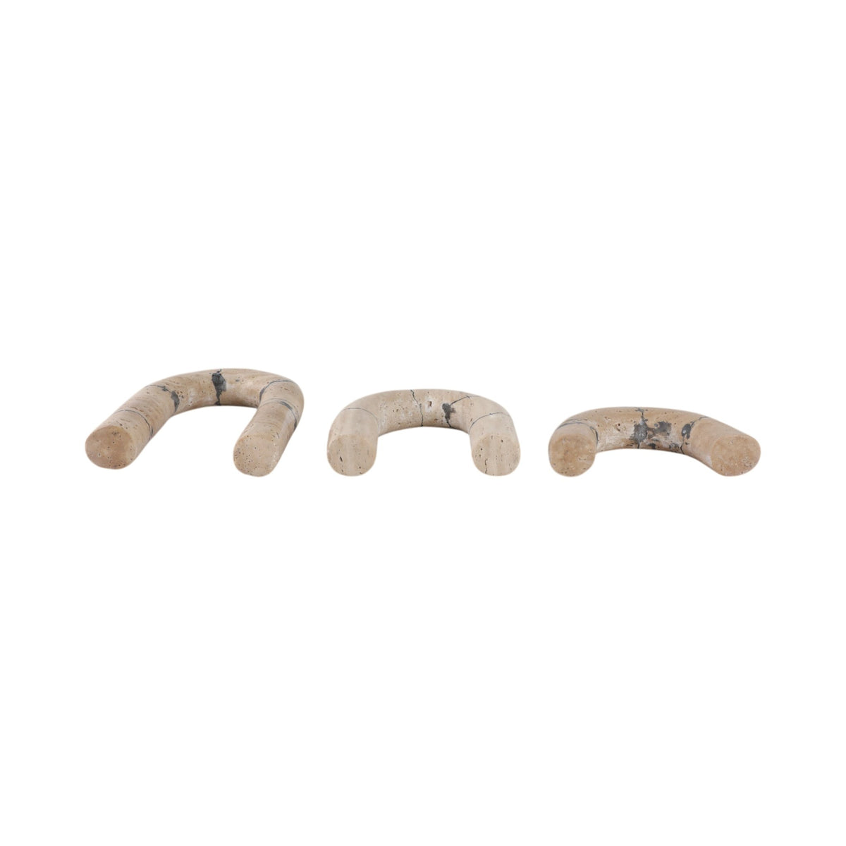 S/3 10" Gorda Crackle Travertine Arches Table Decors| Sagebrook Home