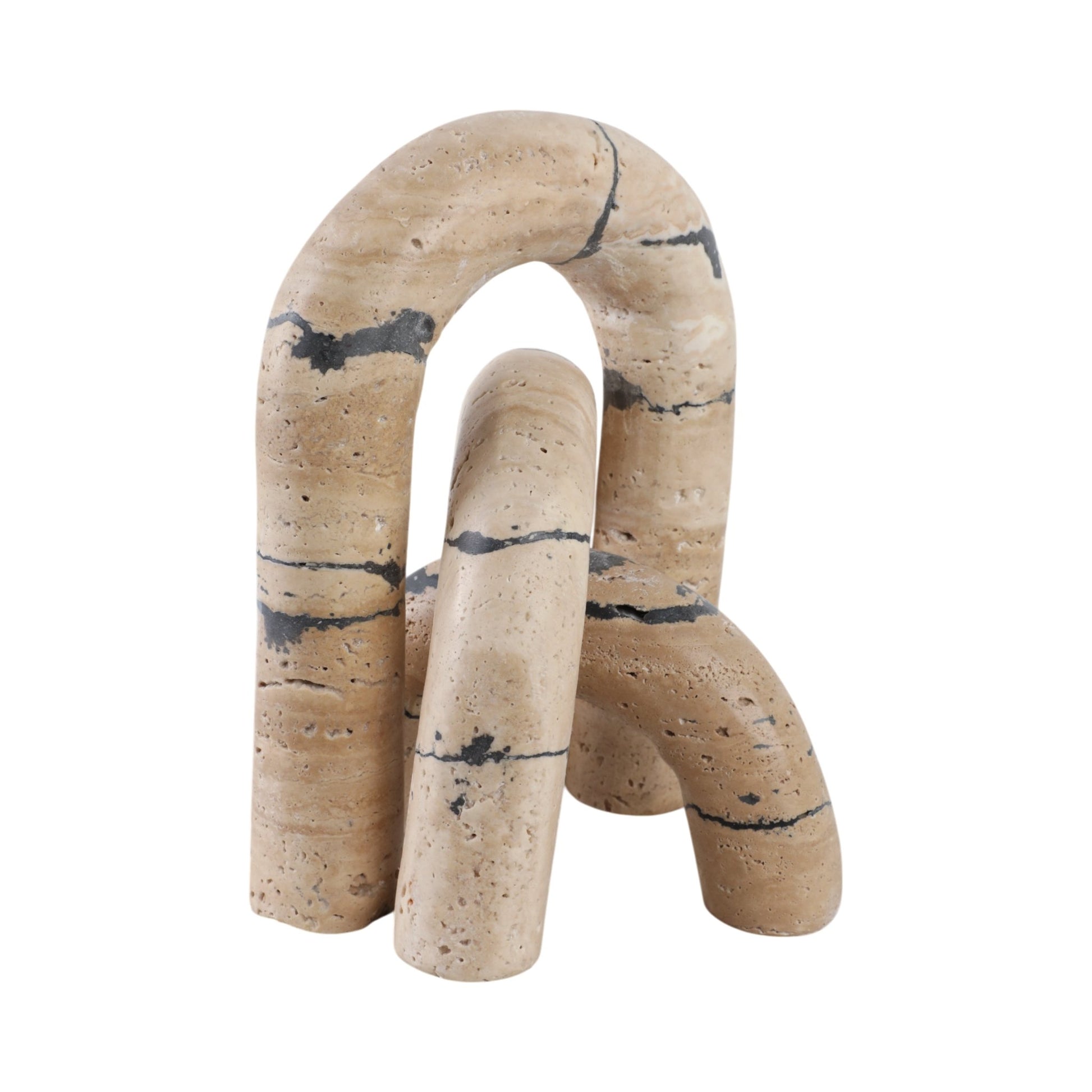 S/3 10" Gorda Crackle Travertine Arches Table Decors| Sagebrook Home