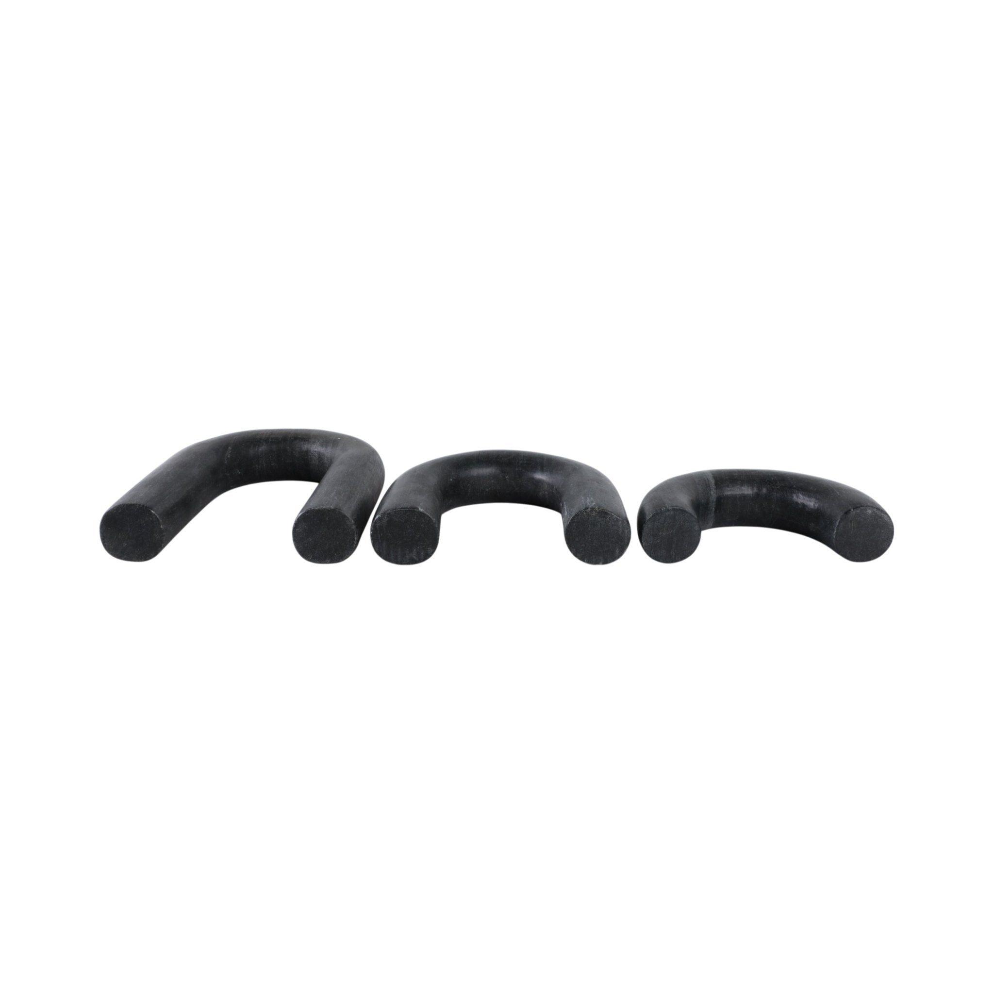S/3 10" Walton Black Marble Arches Table Decors| Sagebrook Home
