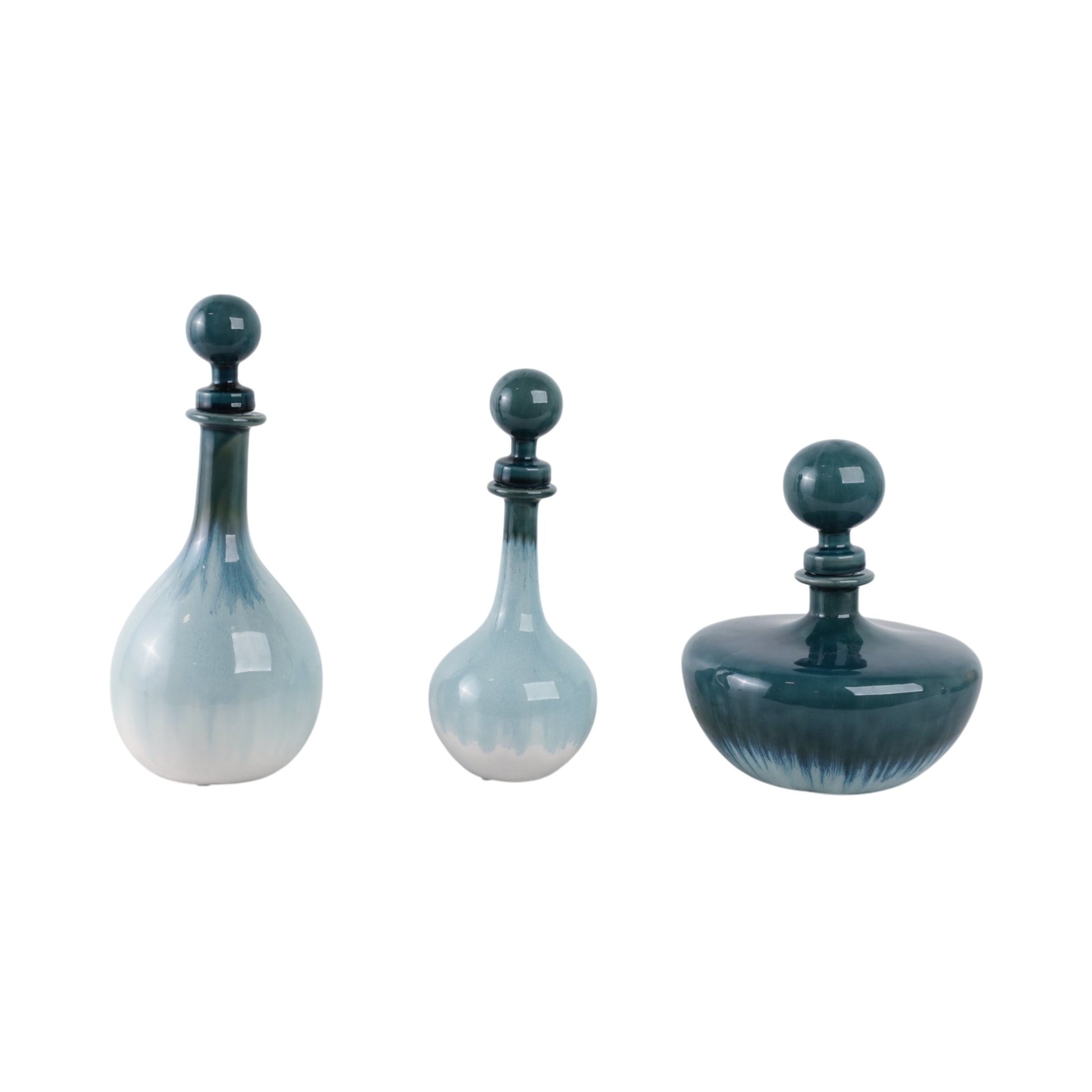 S/3 10/12/14" Astoria Ceramic Bottles Vases and Jars| Sagebrook Home