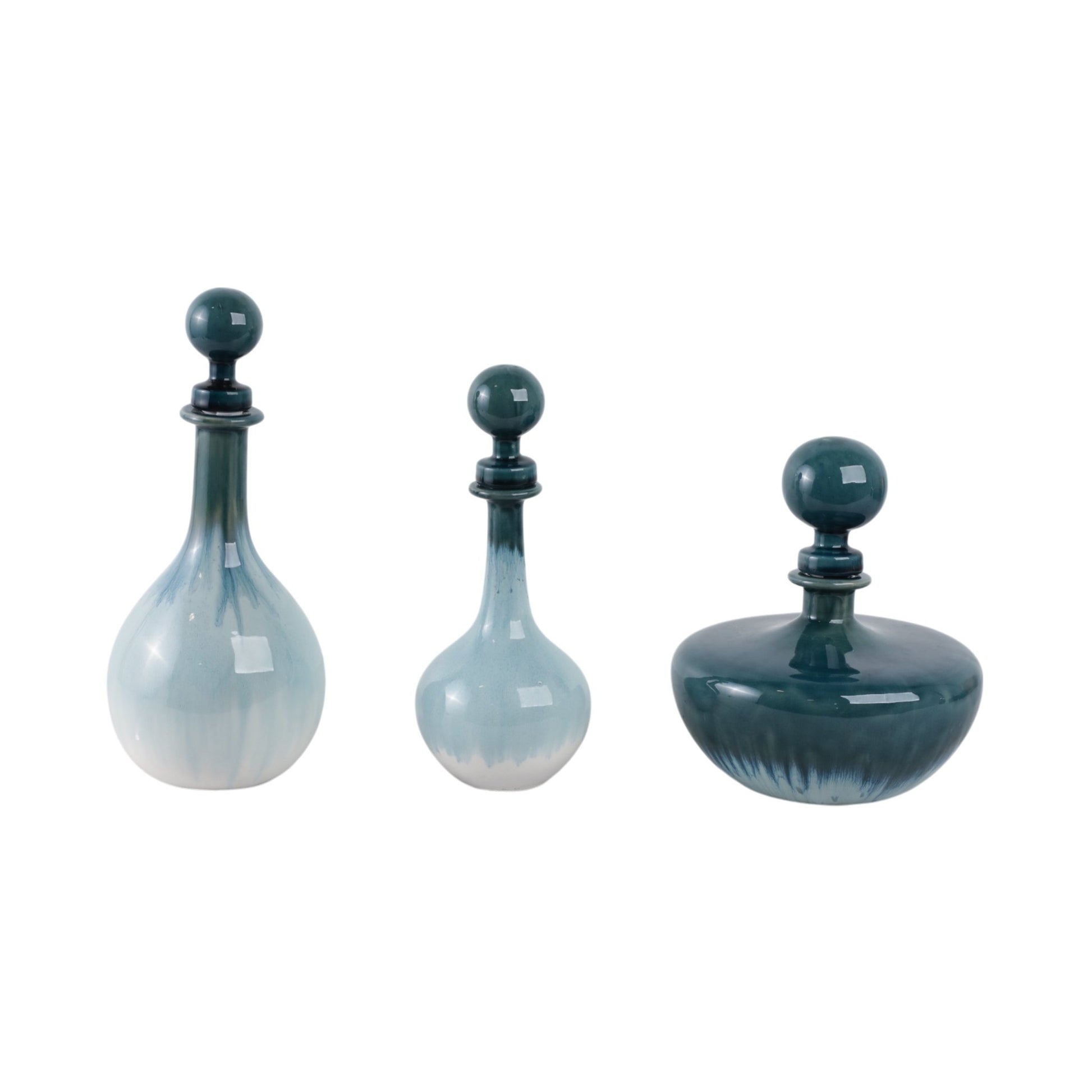 S/3 10/12/14" Astoria Ceramic Bottles Vases and Jars| Sagebrook Home