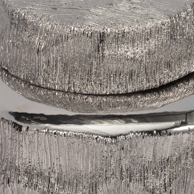 S/3 10/13/14" Anita Silver Ceramic Lidded Jars - Al Rugaib Furniture