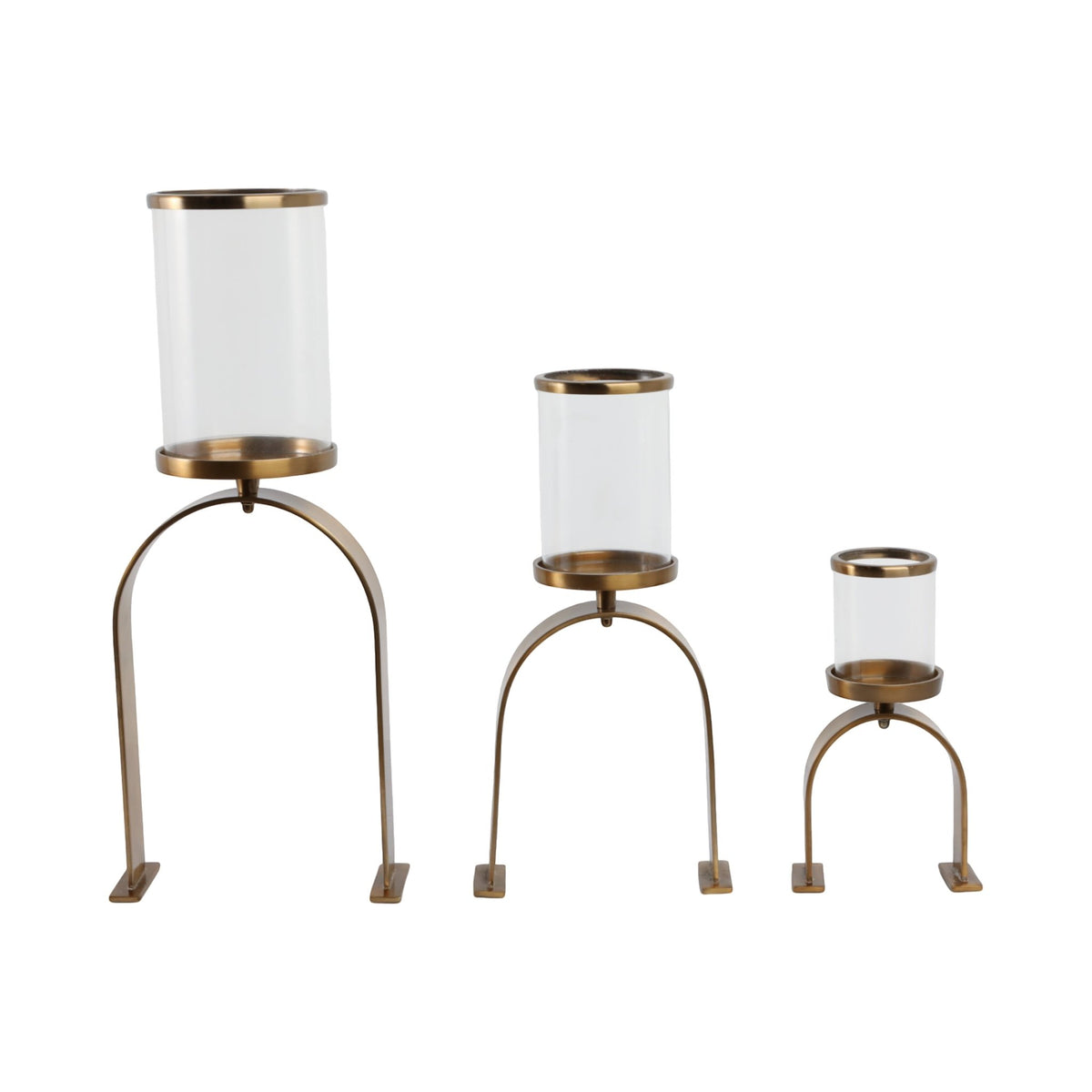 S3 10/16/22" DELEVAN GOLD CANDLE HOLDERS Candle Holders| Sagebrook Home