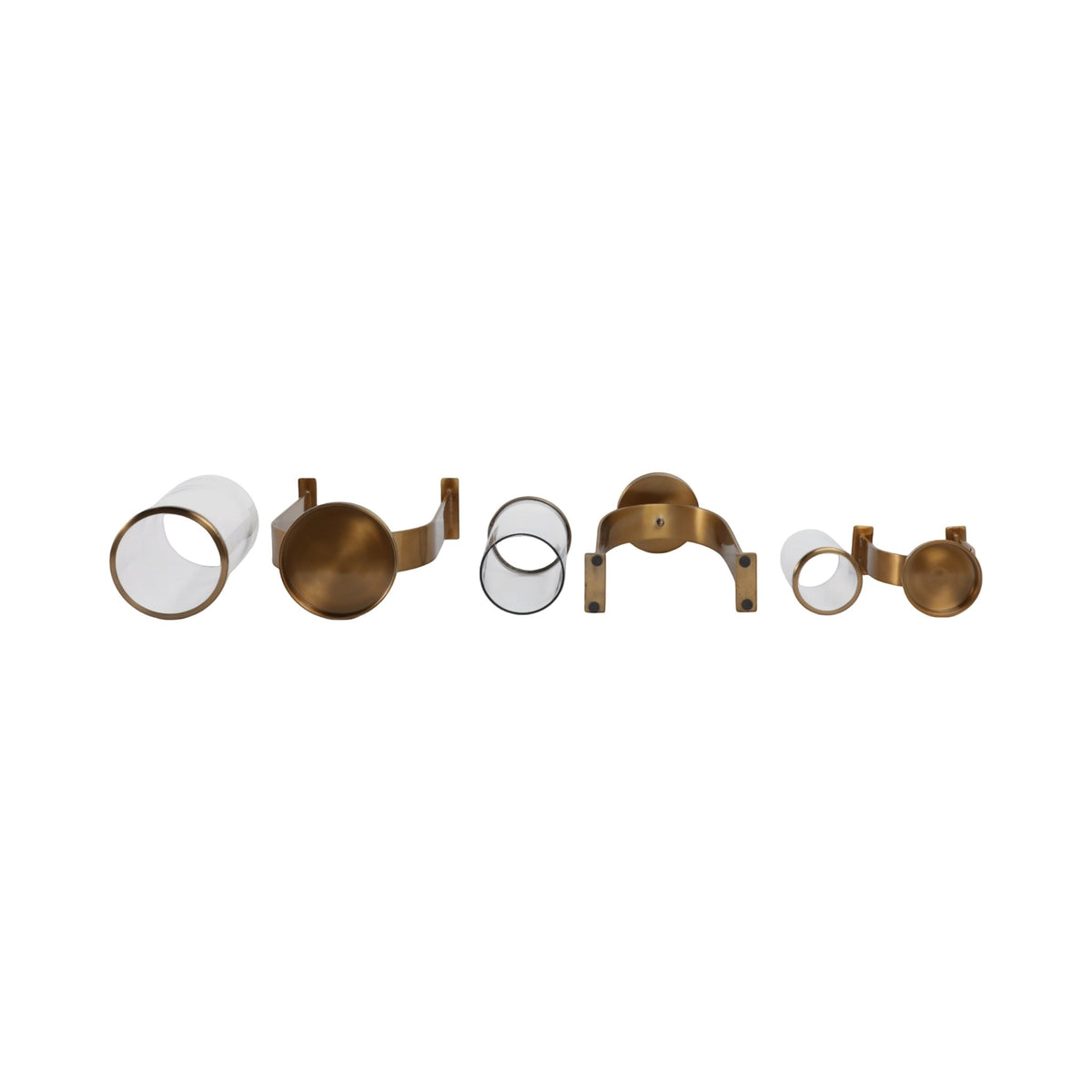 S3 10/16/22" DELEVAN GOLD CANDLE HOLDERS Candle Holders| Sagebrook Home