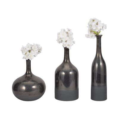 S/3 12/15/18" Padmini Ceramic Vases - Al Rugaib Furniture