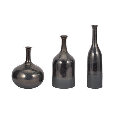 S/3 12/15/18" Padmini Ceramic Vases - Al Rugaib Furniture