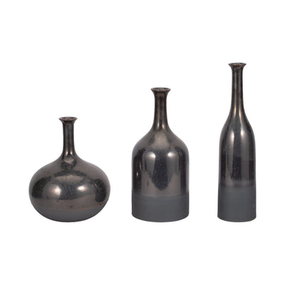 S/3 12/15/18" Padmini Ceramic Vases - Al Rugaib Furniture