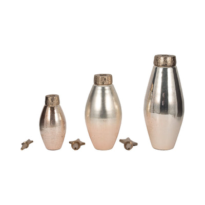 S/3 12/17/21" Rosana Glass Bottles - Al Rugaib Furniture