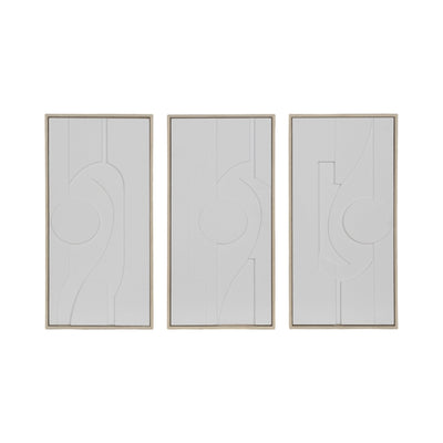 S/3 12x24 Novak Dimensional 3/a Wall Decor - Al Rugaib Furniture