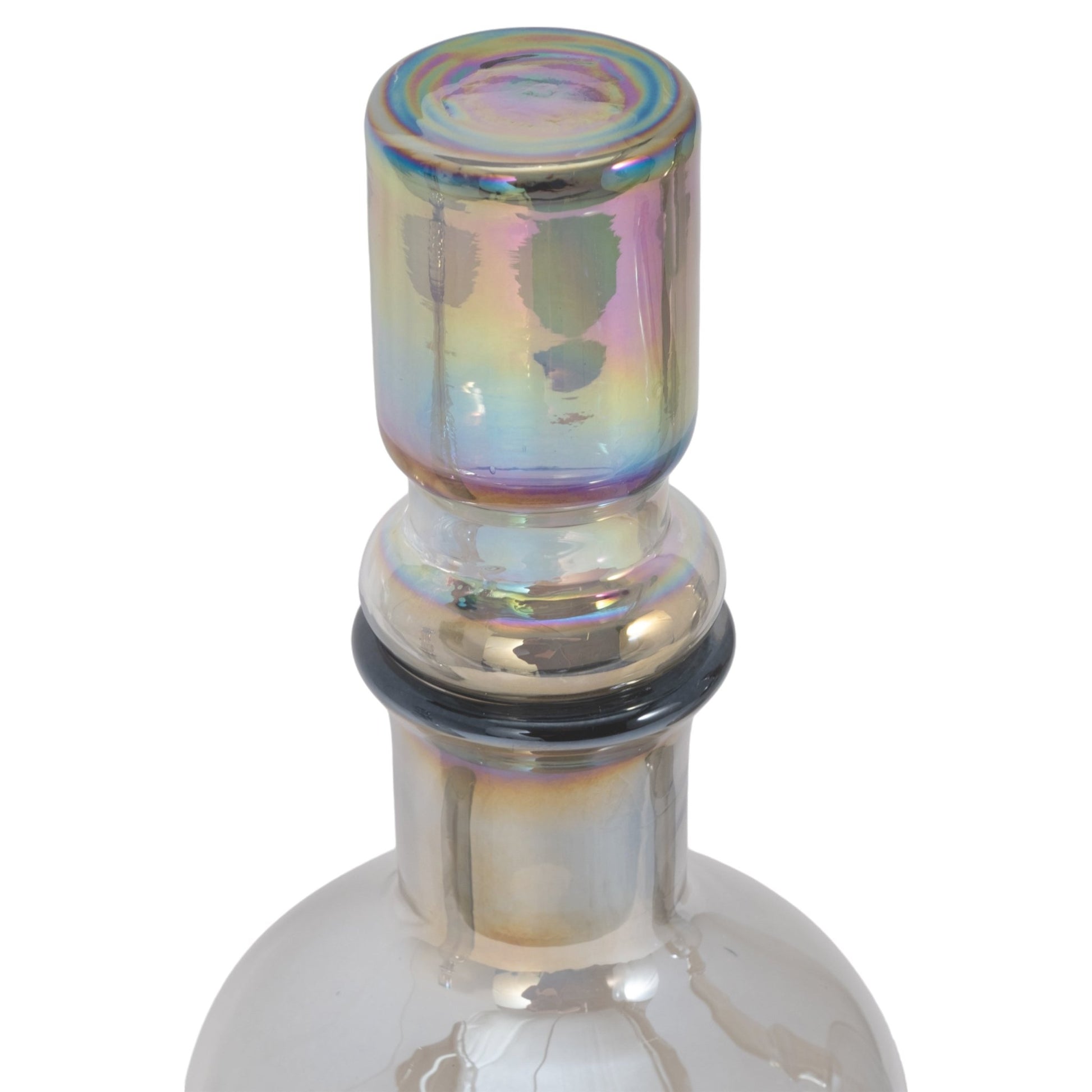 S/3 13/14/16" Callum Gray Glass Bottles, Gray Vases and Jars| Sagebrook Home