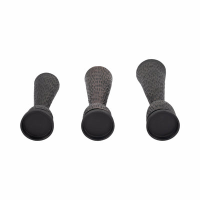 S/3 13/15/16" Cali Aluminuminum Candle Holders, Bl - Al Rugaib Furniture