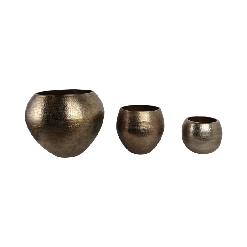 S/3 13/18/25" Noatak Bronze Planters - Al Rugaib Furniture