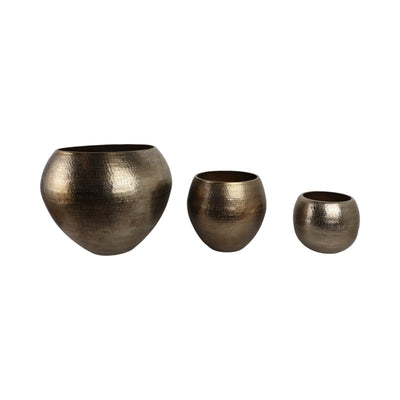 S/3 13/18/25" Noatak Bronze Planters - Al Rugaib Furniture