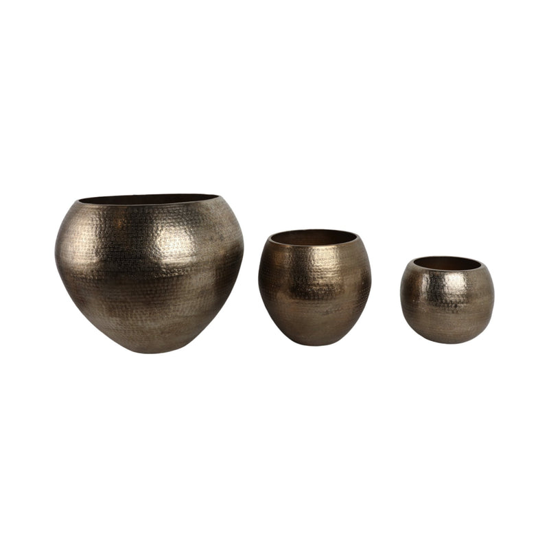 S/3 13/18/25" Noatak Bronze Planters - Al Rugaib Furniture