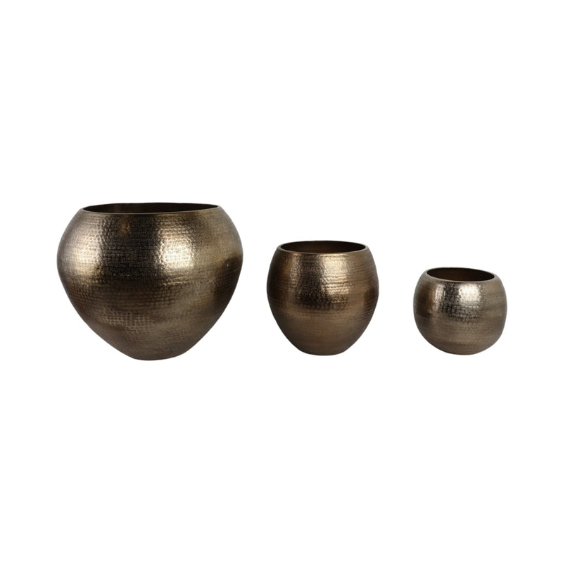 S/3 13/18/25" Noatak Bronze Planters - Al Rugaib Furniture