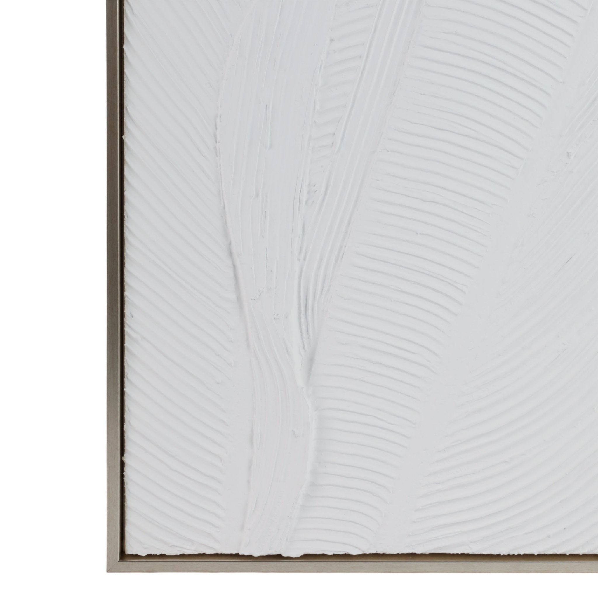 S/3 16X48 BRADENTON WHITE LEAVES WALL DECOR Wall Art| Sagebrook Home