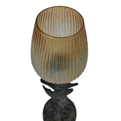 S/3 17/20/23" Yarrow Candleholders, Gray - Al Rugaib Furniture