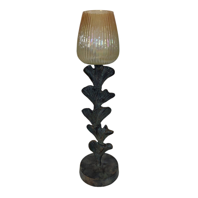 S/3 17/20/23" Yarrow Candleholders, Gray - Al Rugaib Furniture