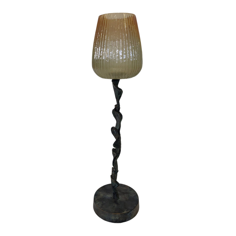 S/3 17/20/23" Yarrow Candleholders, Gray - Al Rugaib Furniture
