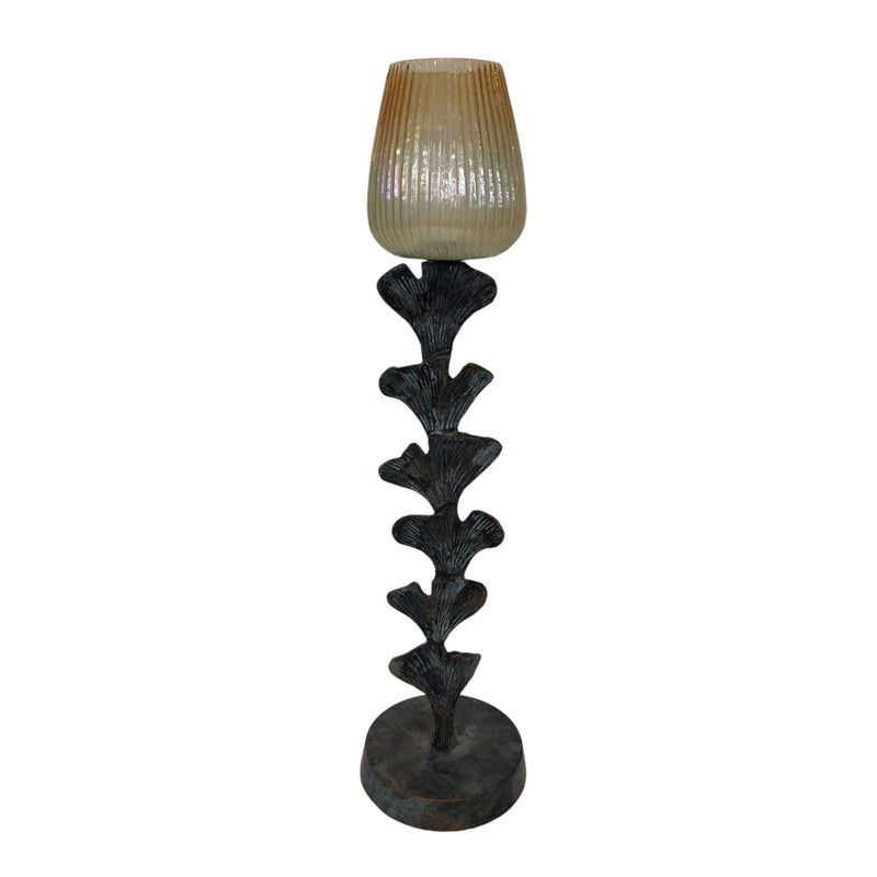 S/3 17/20/23" Yarrow Candleholders, Gray - Al Rugaib Furniture