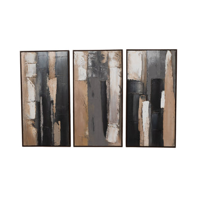 S/3 20x40 Tribido Handpainted Wall Art - Al Rugaib Furniture