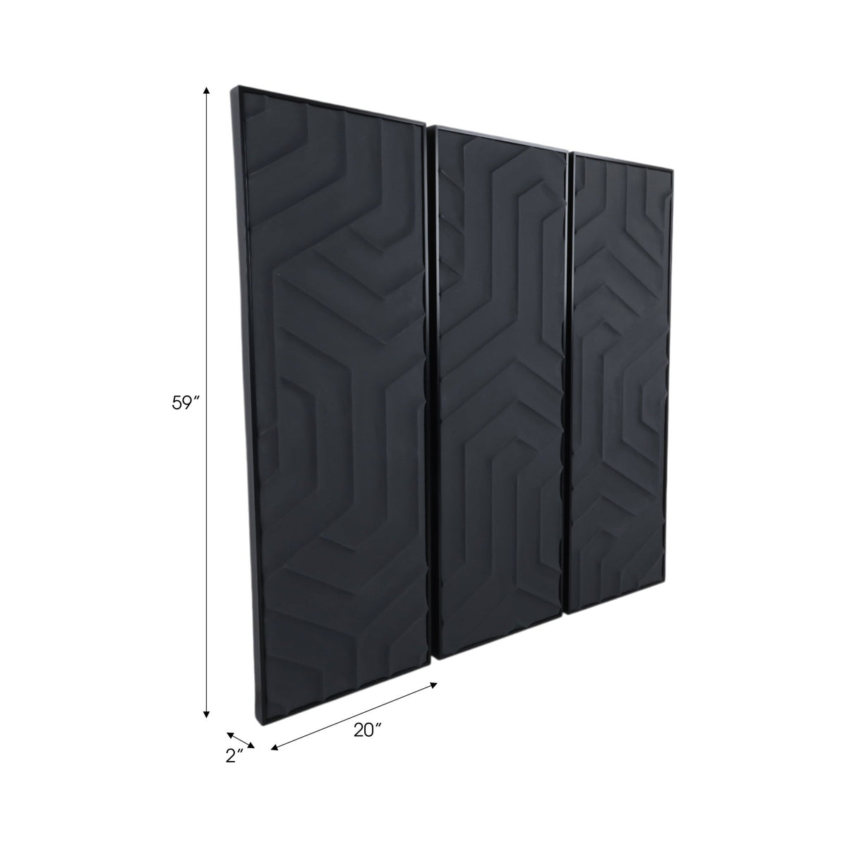 S/3 20X59 ENDICOTT DIMENSIONAL PLASTER WALL ART Wall Art| Sagebrook Home